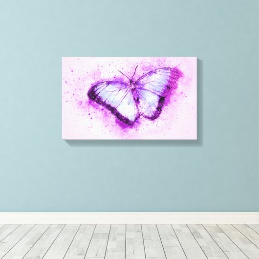 Butterfly Canvas Afdruk (Insitu (Houten vloer))