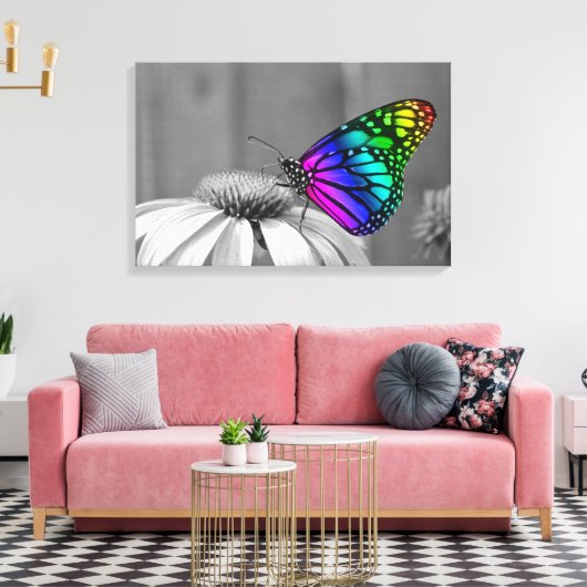 Butterfly Canvas Afdruk (Insitu (Woonkamer))