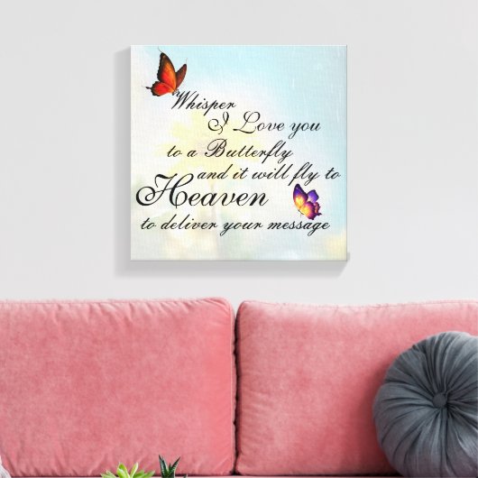 Butterfly Canvas Afdruk (Insitu (Woonkamer))