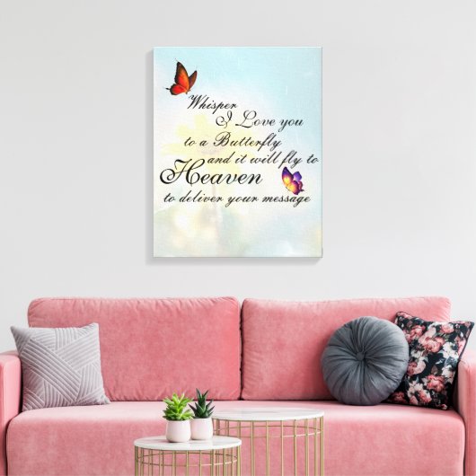 Butterfly Canvas Afdruk (Insitu (Woonkamer))