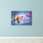 Butterfly Canvas Afdruk (Insitu (Houten vloer))