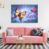 Butterfly Canvas Afdruk (Insitu (Woonkamer))