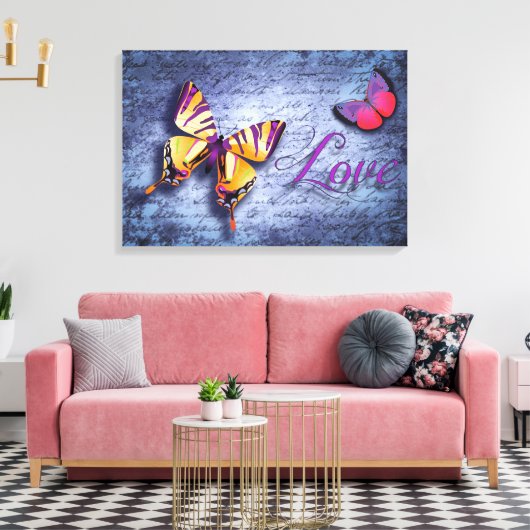 Butterfly Canvas Afdruk (Insitu (Woonkamer))
