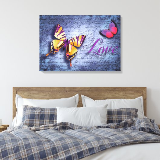 Butterfly Canvas Afdruk (Insitu (Slaapkamer))