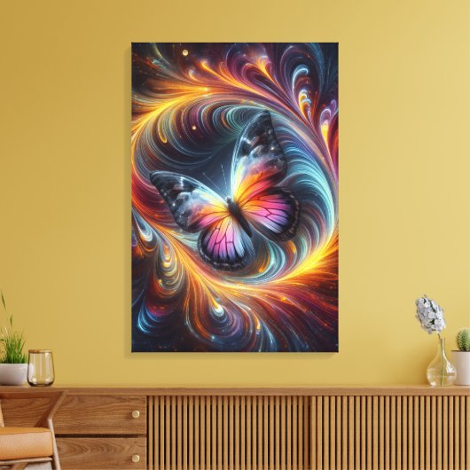 Butterfly Canvas Afdruk (Insitu (Woonkamer))