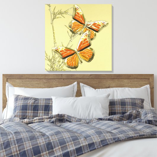 Butterfly Canvas Afdruk (Insitu (Slaapkamer))