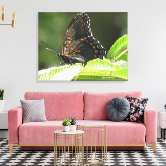 butterfly canvas afdruk (Insitu (Woonkamer))