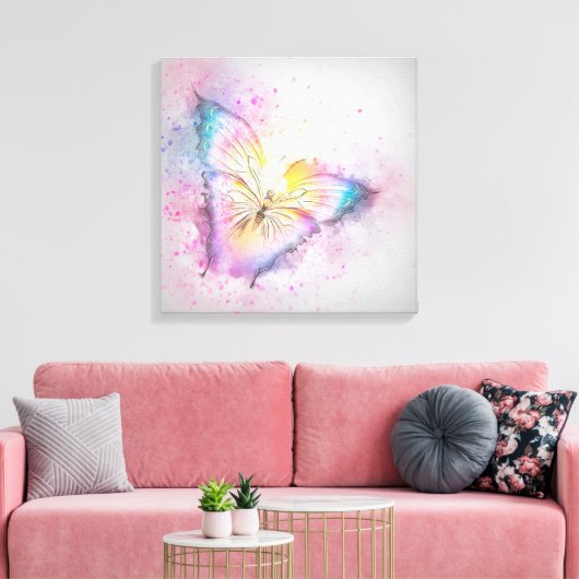 Butterfly Canvas Afdruk (Insitu (Woonkamer))