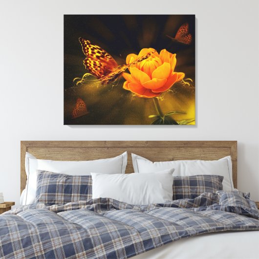 Butterfly Canvas Afdruk (Insitu (Slaapkamer))