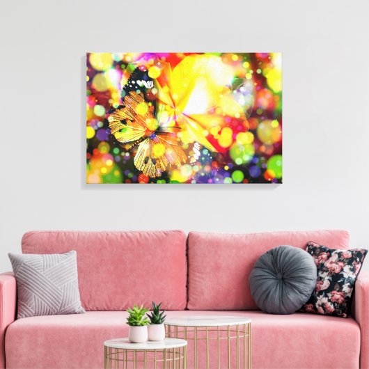 Butterfly Canvas Afdruk (Insitu (Woonkamer))
