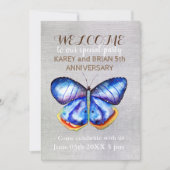 Butterfly Canvas Fotouitnodiging Kaart (Voorkant)