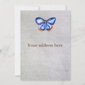 Butterfly Canvas Fotouitnodiging Kaart (Achterkant)