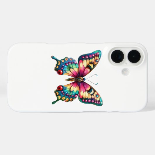 Butterfly Case-Mate iPhone Case (Achterkant (horizontaal))
