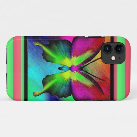 Butterfly Case-Mate iPhone Case (Achterkant (horizontaal))