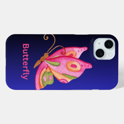 Butterfly Case-Mate iPhone Case (Achterkant (horizontaal))