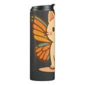 Butterfly Cat – Cute Pastel Kawaii Animal Thermosbeker (Gedraaid links)