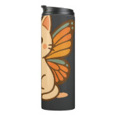 Butterfly Cat – Cute Pastel Kawaii Animal Thermosbeker (Geroteerd rechts)