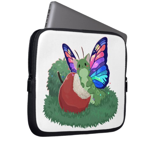 butterfly cat laptop sleeve (Voorkant Rechts)