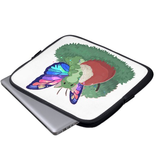 butterfly cat laptop sleeve (Voorkant onderkant)