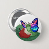 Butterfly cat ronde button 5,7 cm (Voorkant /achterkant)