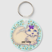Butterfly Cat Sleutelhanger (Voorkant)