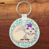 Butterfly Cat Sleutelhanger (Voorkant)