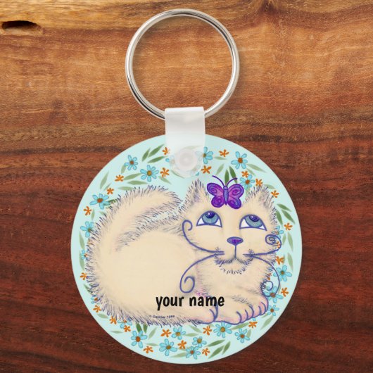 Butterfly Cat Sleutelhanger (Voorkant)