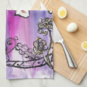 Butterfly Cat Theedoek (Quarter Fold)