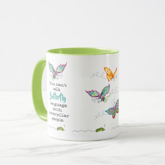 Butterfly & Caterstrand People Classic Mok, 11 oz Mok (Voorkant links)