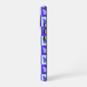 Butterfly Checkered Pattern in Blue en Paars iPhone 16 Hoesje (Linkerkant)