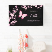 Butterfly Cherry Blosbezinkroze Black Spandoek (Insitu)