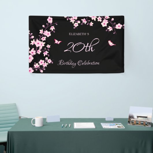 Butterfly Cherry Blosbezinkroze Black Spandoek (Beurs)