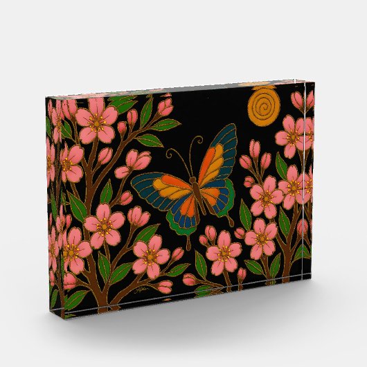 Butterfly Cherry Blossom Moon Fotoblokken (Links)