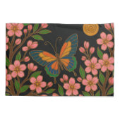 Butterfly Cherry Blossom Moon Kussensloop (Achterkant)