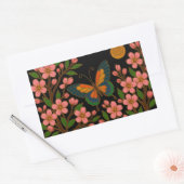 Butterfly Cherry Blossom Moon Rechthoekige Sticker (Envelop)
