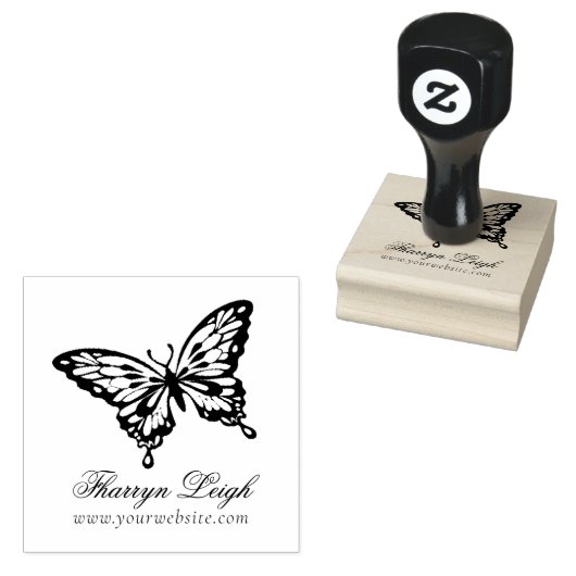 Butterfly Chic Branding | Moderne beroepsbeoefenar Rubberstempel (Gestempeld)