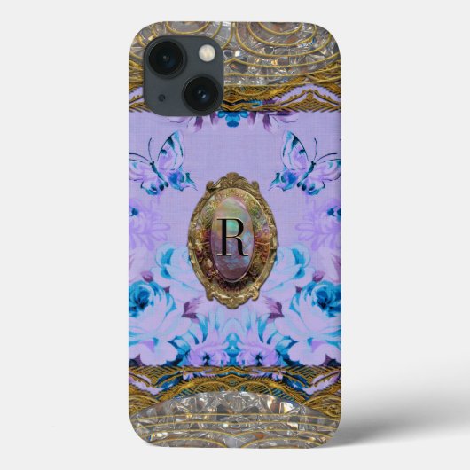 Butterfly Chic Delight Monogram II Case-Mate iPhone Case (Achterkant)