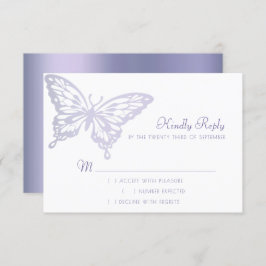 Butterfly Chic | Dusty Lavender Paars Violet RSVP Kaartje