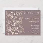 Butterfly Chic Gender onthulling | Kopergoud Roos Kaart (Voorkant)