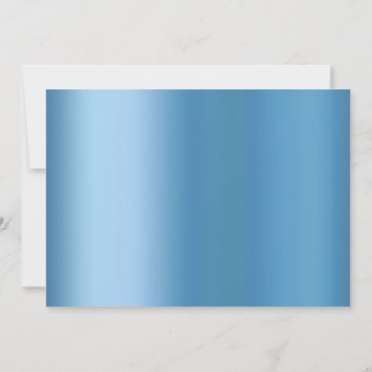 Butterfly Chic | Klassiek blauw Baby shower Kaart (Achterkant)