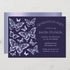 Butterfly Chic | Paars Afstuderen lavender Kaart