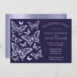 Butterfly Chic | Paars Verloving lavender Kaart
