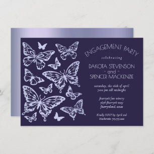 Butterfly Chic   Paars Verloving lavender Kaart