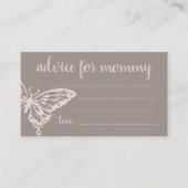 Butterfly Chic Shower | Blush Taupe Advice voor ma Informatiekaartje (Voorkant)