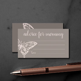 Butterfly Chic Shower | Blush Taupe Advice voor ma Informatiekaartje