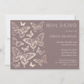 Butterfly Chic-Vrijgezellenfeest | Kopergoud Roos Kaart (Voorkant)