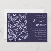 Butterfly Chic Wedding | Lavender Paars Violet Kaart (Voorkant)