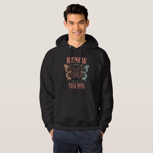 Butterfly Christian Bible Verse Transformed By Chr Hoodie (Voorkant volledig)