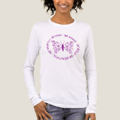 Butterfly Circle Affirmatie Quotes Paarse Tri-Blend Shirt (Voorkant volledig)