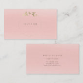 Butterfly Circle Gold Faux roze roze bleekmiddel Visitekaartje (Voorkant / Achterkant)